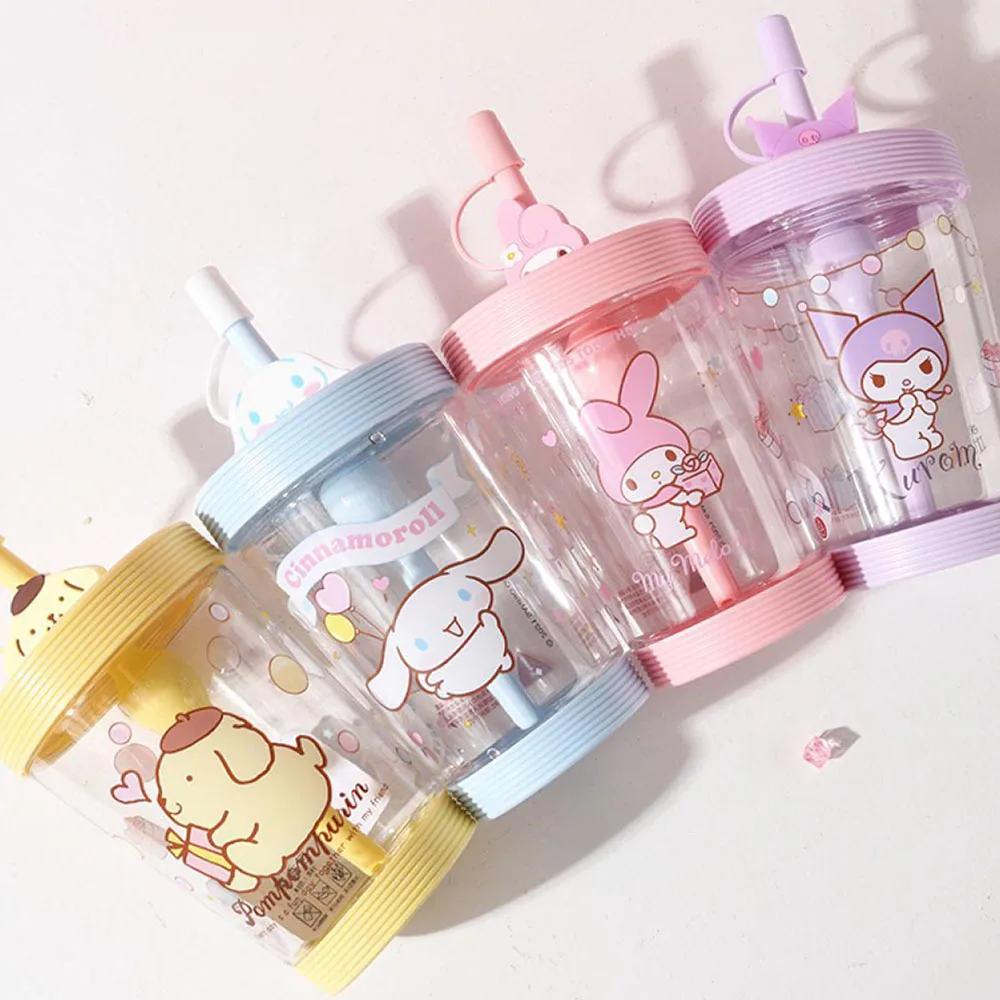Кавайная 535 мл мультяшная чашка для воды Kuromi My Melody Cinnamoroll Pom Purin Sanrio симпатичная