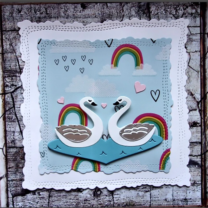 

DiyArts Love Dies Couple Goose Metal Cutting Dies New 2019 for Card Making Scrapbooking Embossing Cuts Stencil Craft Dies