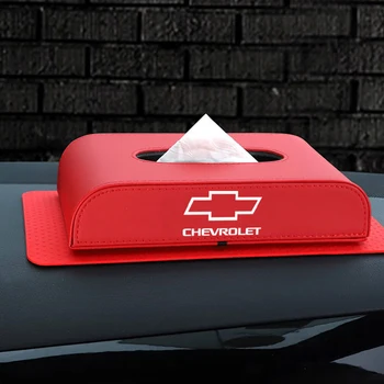 

1 pcs New Fashion Car Style PU Quality Tissue Box For Chevrolets cruze captiva lacetti aveo niva trax onix Car Accessories