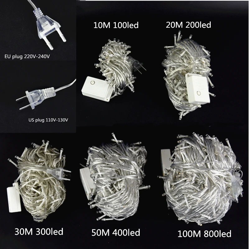 EU/US Plug Led Garland Light String Christmas Decorative Fairy Lights Wedding Party Decoration Christmas Tree String Lights
