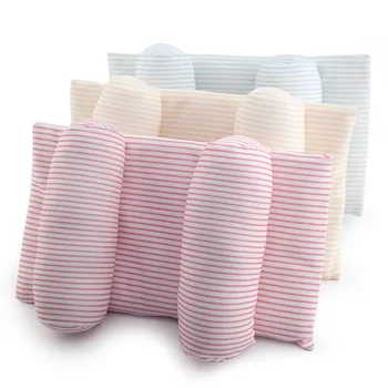 

Comfortable Cotton Anti-roll Pillow Lovely Baby Toddler Safe Striped Sleep Head Positioner Anti-rollover Baby Pillow 0-24 Months