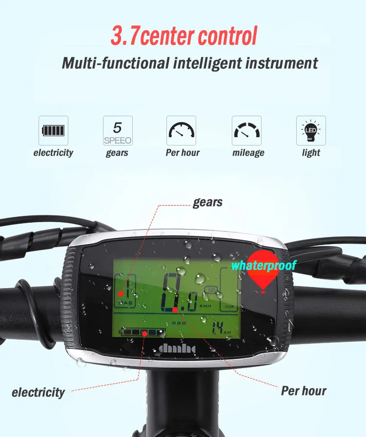 Electric Snow Scooter Adults Two Wheels Electric Bicycles Fat Tires Smart Folding Off Road Electric Bike (10)