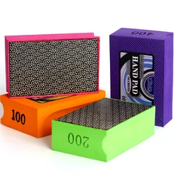 YIJING Electroplated Diamond Hand Polishing Pads Arc Shape Back for Glass Marble Granite Grinding and Polishing Cut Edge