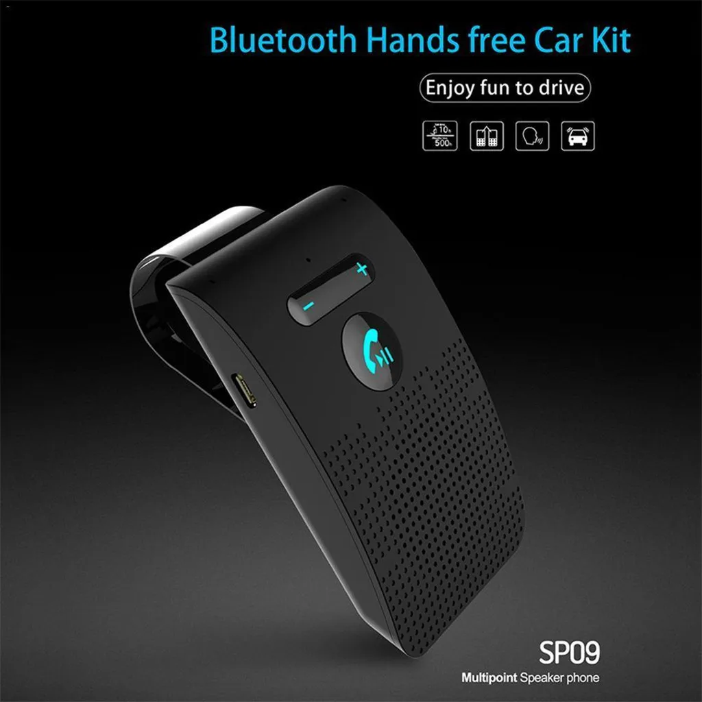 Bluetooth Handsfree автомобильный комплект беспроводной авто динамик телефон Carkit Солнцезащитный козырек динамик для автомобиля телефон Hands Free адаптер в автомобиль# Ger