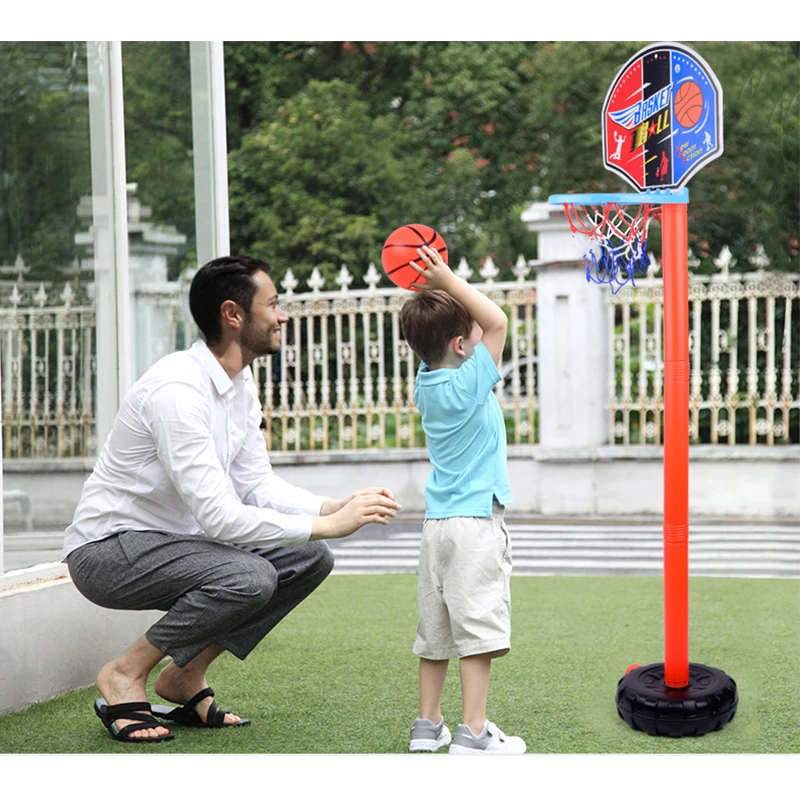 Children Basketball Playing Set Outdoor Sport Adjustable Stand Basket Holder Hoop Goal Game Mini Indoor Kids Yard Game Boy Toys