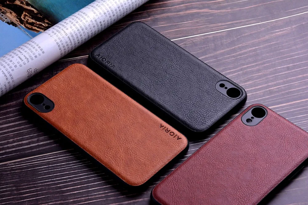 Case for iPhone XR X XS 11 12 Pro Max Mini SE 2020 6 6S 7 8 Plus funda cover Luxury Vintage leather Skin phone case coque capa best iphone se case