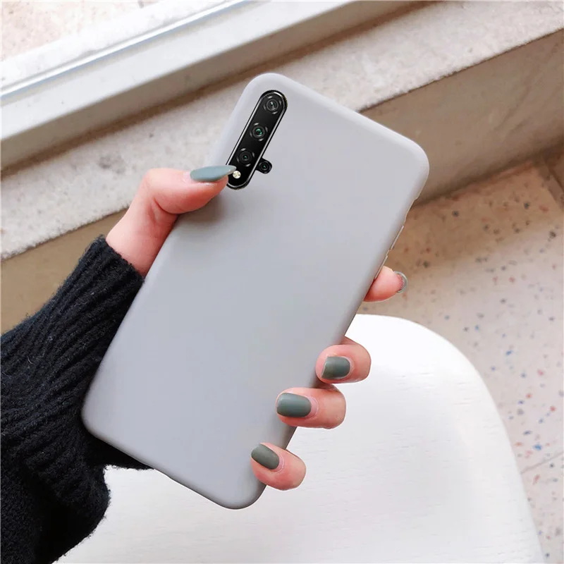 Grey Soild Цвет чехол для huawei P Smart плюс Y5 Y6 Y7 Y9 Prime P10 P20 P30 Lite Коврики 20 Honor 20 Pro 10i 8X 8A 7A 7C Nova5 чехол - Цвет: Grey