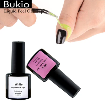 

Bukio 8ml Peel Off Liquid Tape White Pink Finger Protector Cuticle Guard Nail Care Stamping Tool Manicure Accessories
