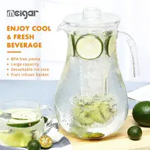 PMMA 2800 мл чайник для воды, кувшин для подачи сока, чайник, кувшин, термостойкий прозрачный чайник, диспенсер, держатель для льда, кухонные инструменты