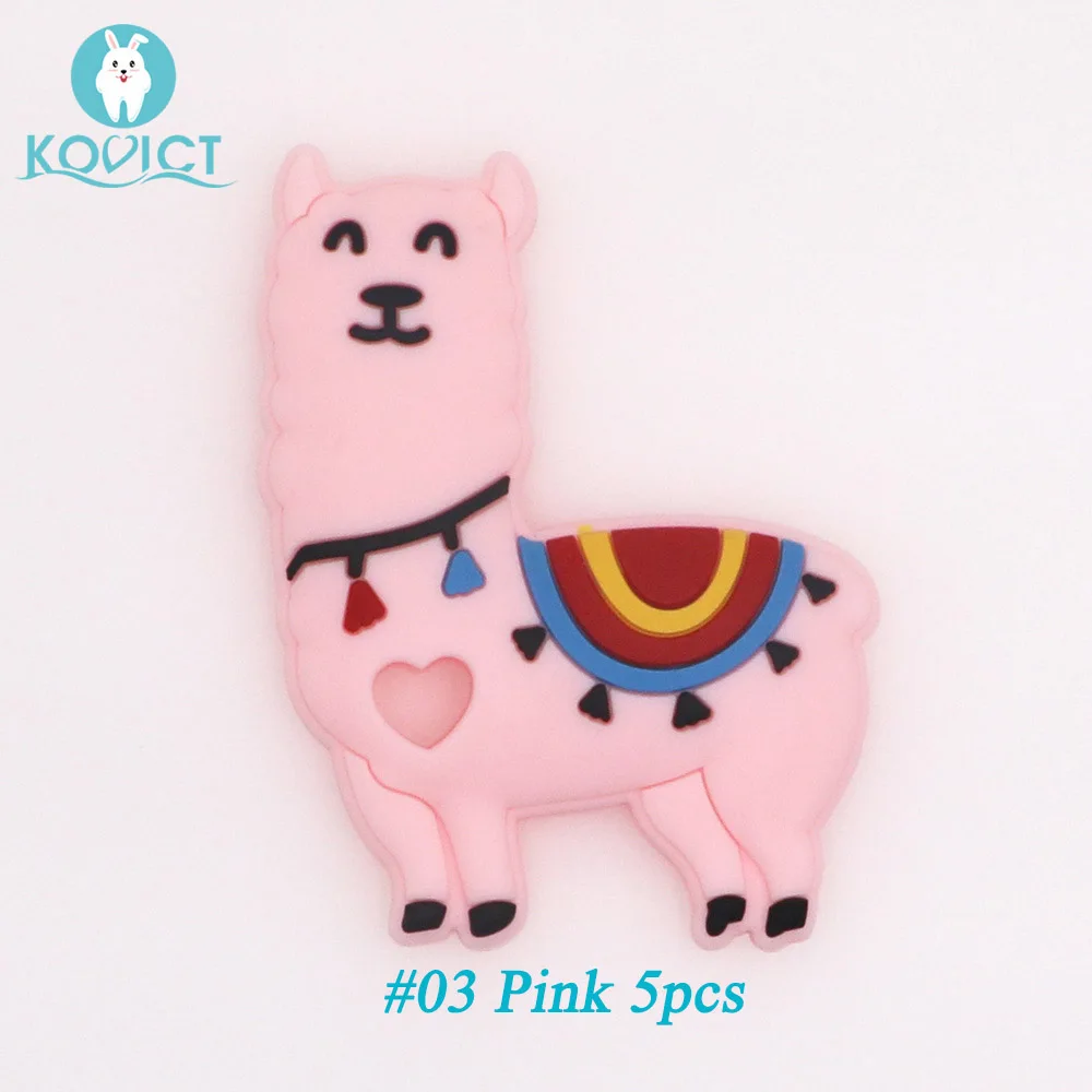 03 Pink 5pcs Kovict без добавления бисфенола А 5/10 шт. овец силиконовый детский Прорезыватель для зубов против грызунов Нового Дизайна милые детские игрушки для режущихся зубов жевательные животных Форма детские товары - Цвет: 03 Pink 5pcs