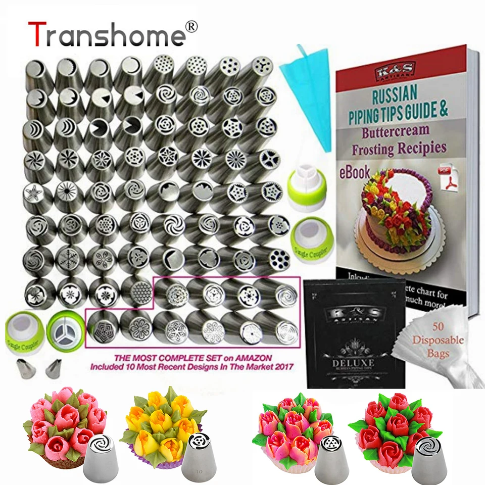 128 Pcs 1set Transhome Кондитерские насадки для крема "127 шт./компл. подставка для свадебного торта кондитерский мешок/конвертер щеточка для чистки Инструменты для выпечки Набор насадок для украшения торта - Цвет: 128 Pcs 1set