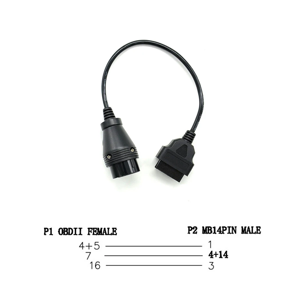 Кабель OBD2 для сканера Mercedes Benz W212 W202 CLS CLA диагностический инструмент с 14 16