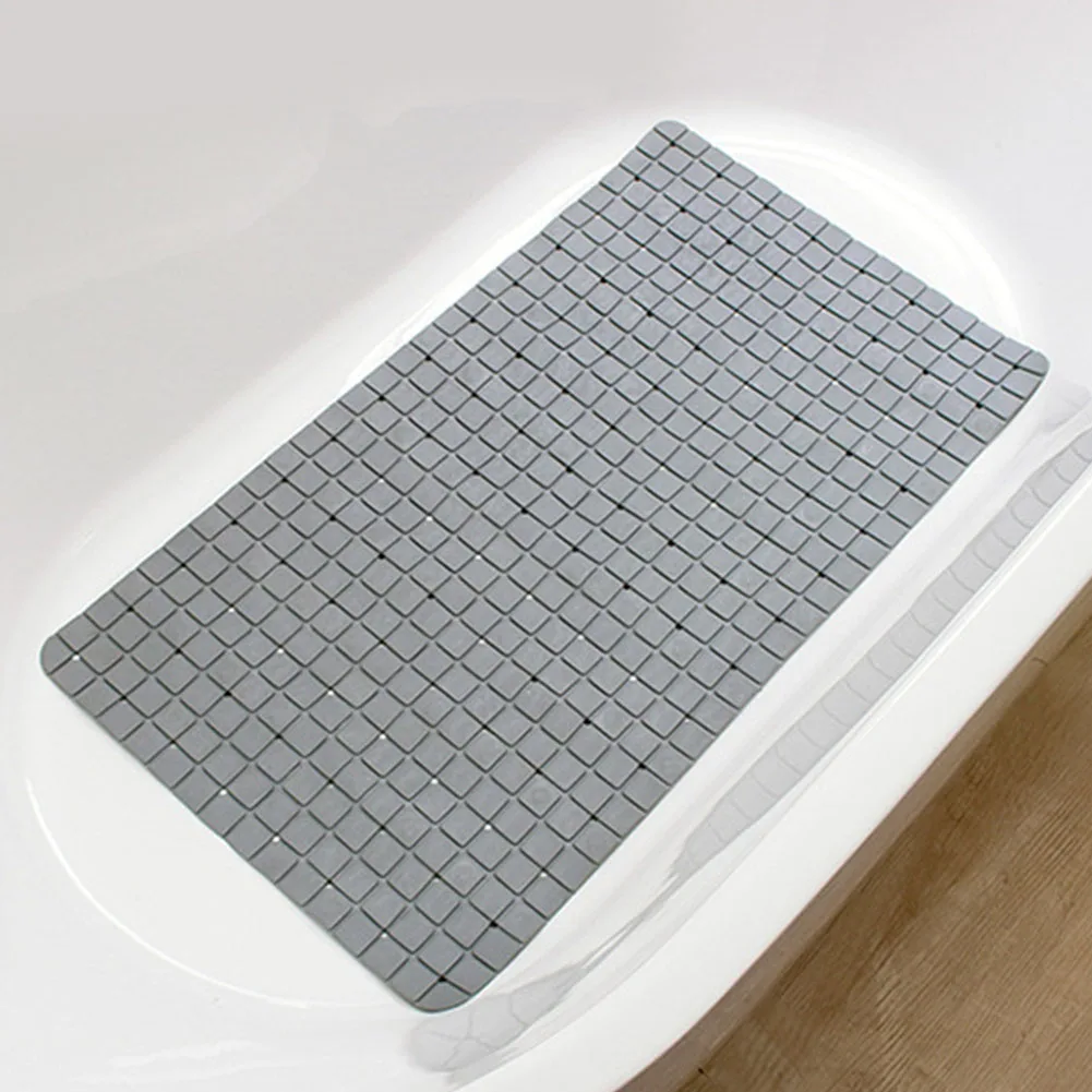 Soft Bath Mat Hotel Wear Resistant Carpet Anti Slip Pads Solid With Sucker Multi Grid Kitchen Bathroom Massage PVC Rollable