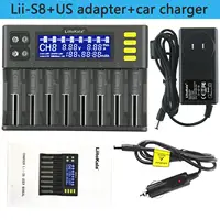 LiitoKala Lii-S8 Universal Battery Charger for 18650 3.7V Li-ion NiMH 1.2V 9V Li-FePO4 3.2V IMR 3.8V 26650 21700 26700 AA AAA 5