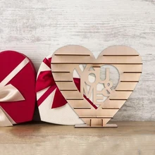 Шоколадный стенд с юбилеем свадьбы сердце шаблон деревянный You Me