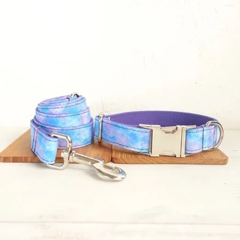 

Personalized Dog Collar Leash Set, Adjustable Custom Collar Leash, Customized Name ID Tag Suitable For Large and Small Pet Dogs