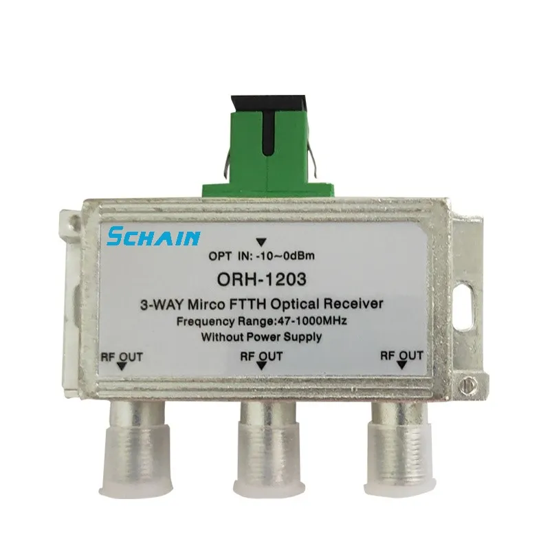 Mini CATV FTTH Optical Receiver 47 1000MHz 3 way passive FTTH negative optical receiver 2