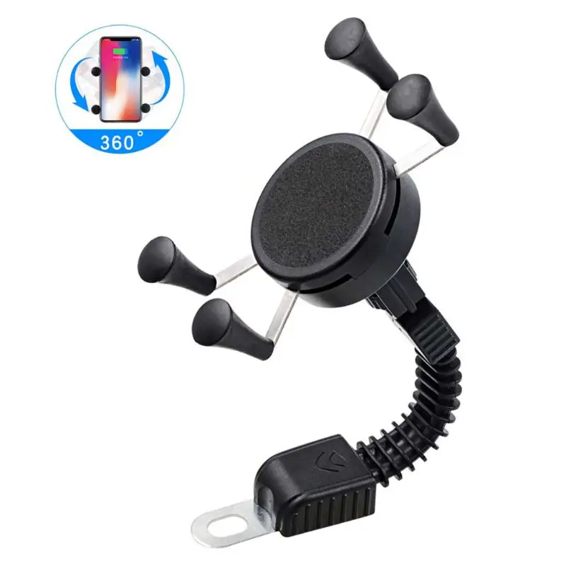 Motorcycle E-Bike Motorbike Rearview Mirror Mount Bracket Holder for CellPhone Motorcycle E-Bike Motorbike Rearview Mirror Mount Bracket Holder for CellPhone