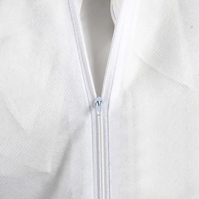 Work Coverall Suit Unisex Sanitary Protection Jumpsuit Hazmat Suit Zip Isolation Protective Coveralls Disposable