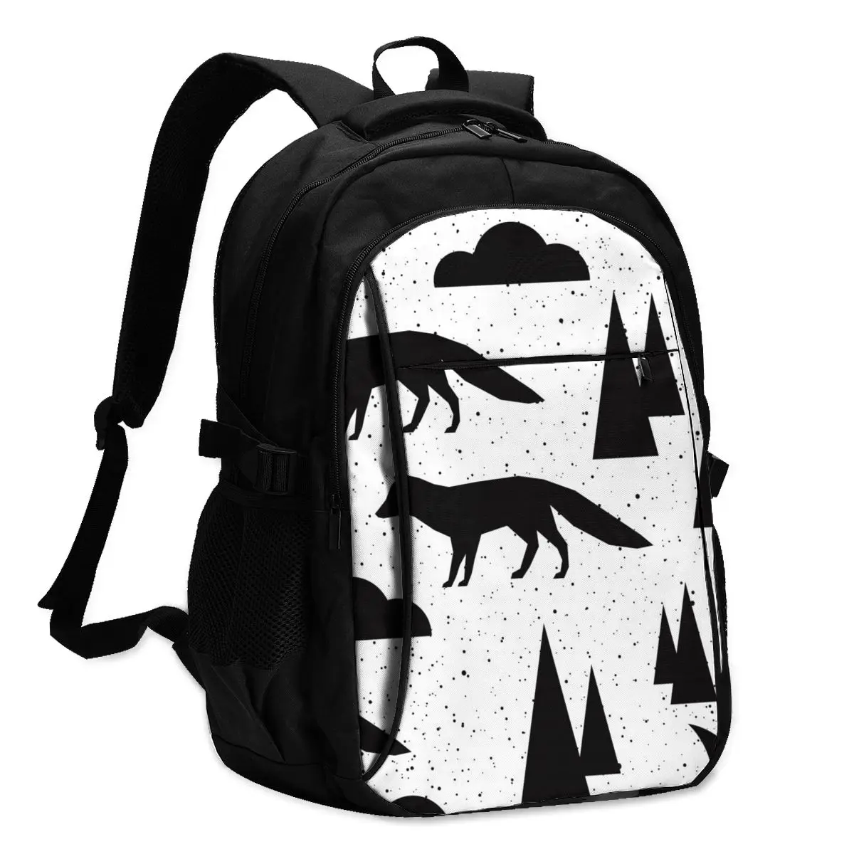 fox laptop backpack black