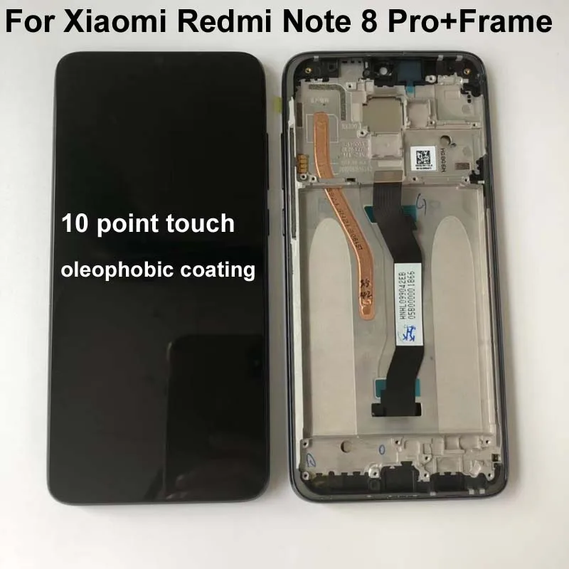 ЖК-дисплей 6,53 'для Xiaomi Redmi Note 8 Pro ЖК-дисплей сенсорный экран Замена для Redmi Note8 Pro ЖК-дигитайзер+ рамка