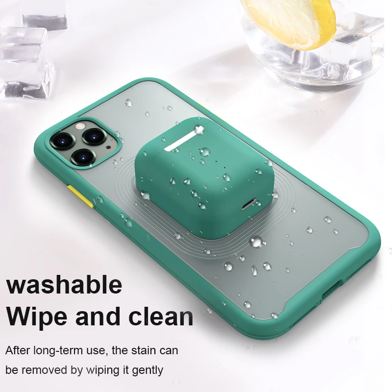 2 in 1 Charging Box with Headphones and Iphone Case Exclusive Case for IPhone 11 7 8 Plus with Airpods 1 2 Charging Compartment