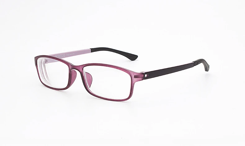 Унисекс ультралегкие диоптрические-0,5~-6 готовые очки для близорукости TR90 оправы близорукая оптика очки O - Цвет оправы: Purple