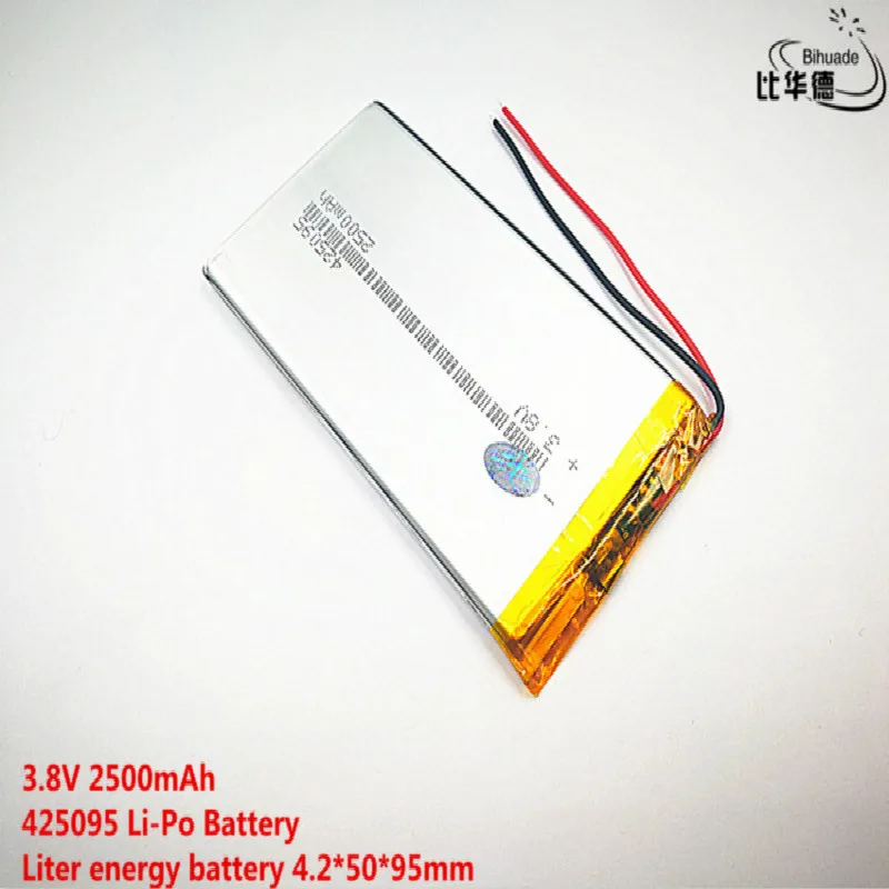 2 шт. литиевая батарея хорошего качества 3,7 V, 2500 mAH 425095 полимер литий-ионный/литий-ионный аккумулятор для планшетных ПК, gps, mp3, mp4
