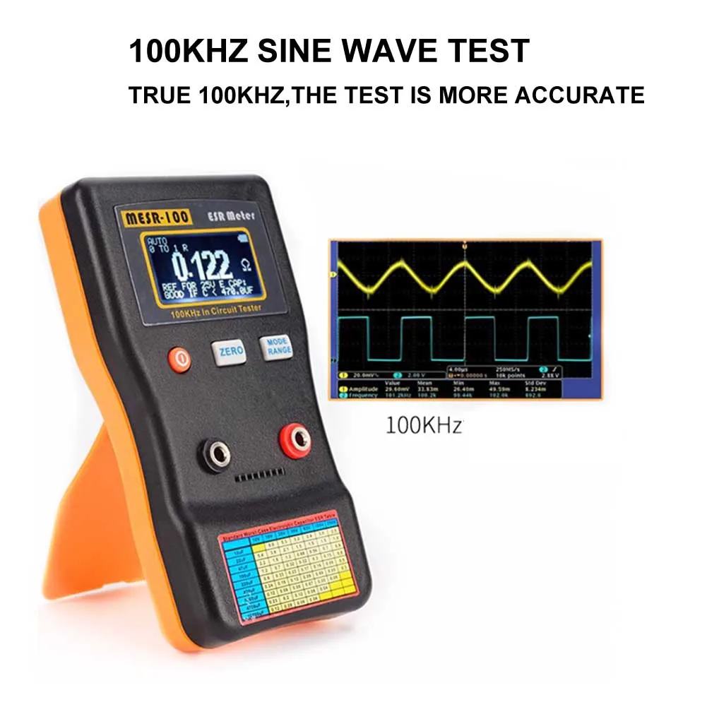 

MESR 100 Portable Capacitance Meter Multimeter Home Internal Resistance Tester Digital Universal Professional Measuring Tools