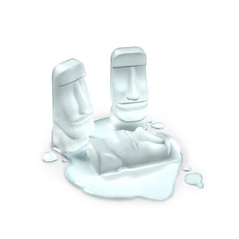 Пасхальный остров Moai каменные статуи поднос для льда кубики DIY Форма пудинга