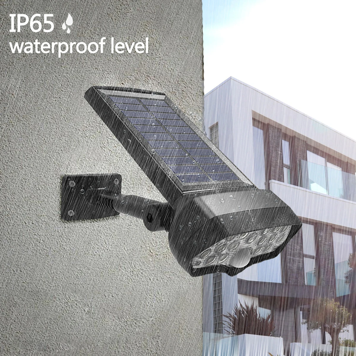 Dimmable Solar Lamp for Garden Outdoor PIR Motion Sensor LED Solar Powered Light Waterproof Home Wall Light rechargeable battery