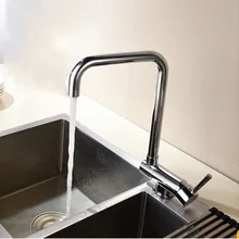 Brass Kitchen Faucet Lead-free Folding Mixer 360 Degree Swivel Single Handle Nickel Kitchen Sink Taps Chrome/Brushed gold