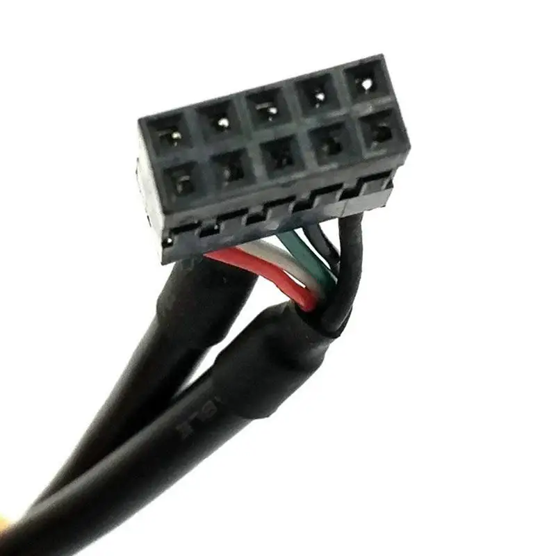2-Pack) 30 см 10 Pin Материнская плата Женский Разъем для 2-портовый двойной USB 2,0 Женский адаптер Dupont удлинитель Кабель с винтовой панелью Moun