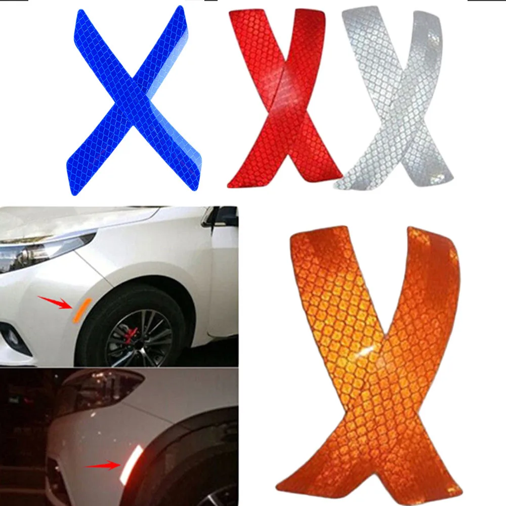 Car Reflective Strip Stickers Protective Collision Scratch For Car Styling Auto Accessories Warning Decal Stickers Drosphip 1008