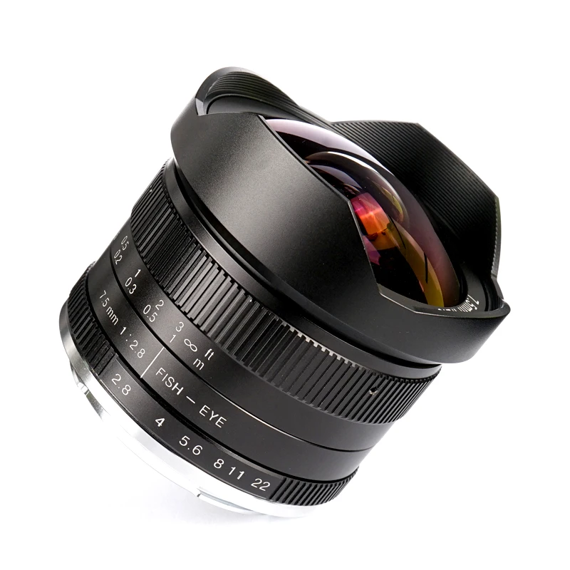 7artisans 7,5 мм F2.8 180 APS-C ручной объектив рыбий глаз для камеры Canon EOS M sony E Mount Fuji FX M4/3 Mount
