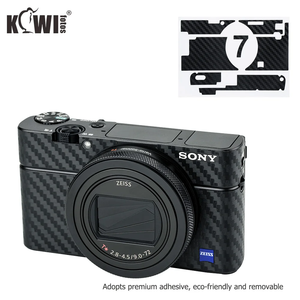 KIWIFOTOS KS-RX100VIICF камера из углеродного волокна пленка Комплект для sony RX100 VII с запасной пленкой камеры защита украшения