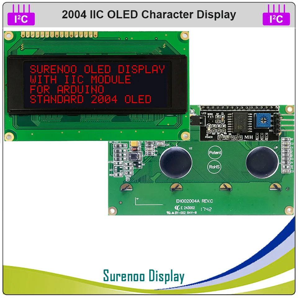 Фото Реальный OLED-дисплей, IIC/I2C/TWI 2004 204 20*4 ЖК-модуль с последовательным символом, экран LCM №5