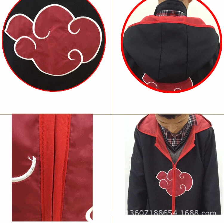 Костюм Наруто для костюма Xiaohong Cloud Mantle COS Play Uchiha Itachi одежда Falcons Sasuke плащ