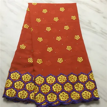 

5 y Swiss lace fabric 2019 latest heavy beaded embroidery African cotton fabrics Swiss voile Dry lace popular Dubai style PL1013