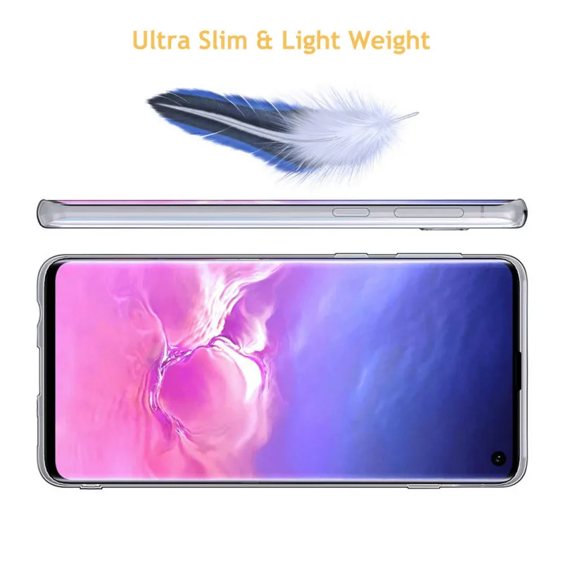 Прозрачный нескользящий чехол для телефона samsung Galaxy S8 S9 S10 plus note 5 8 9 A40 A50 A60 A70 A80