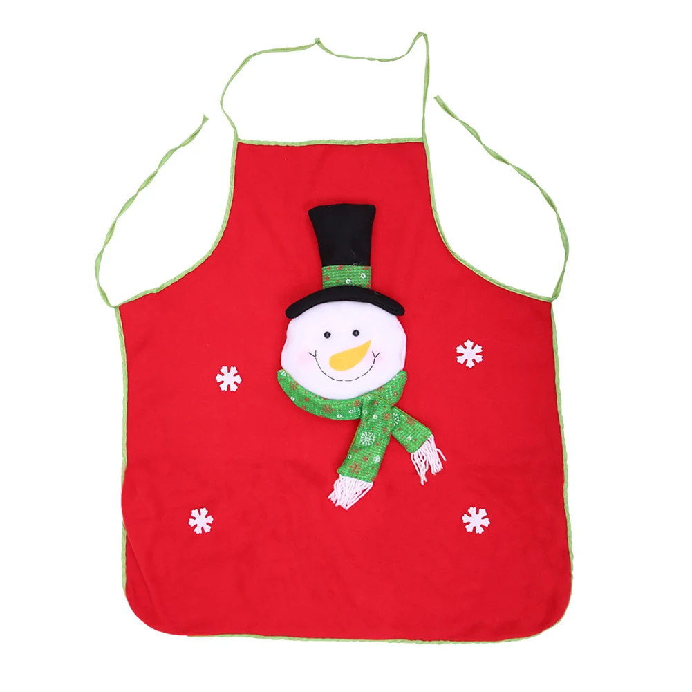 

Cooking Apron Christmas Apron Cloth Cartoon Kitchen Aprons Red Feastival Dinner Party Christmas Decorations for Home Cooking