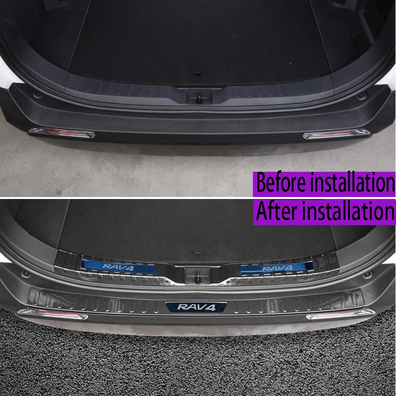 2020 for Toyota RAV4 rear guard sill strip stainless steel welcome pedal modification decoration accessories dedicated