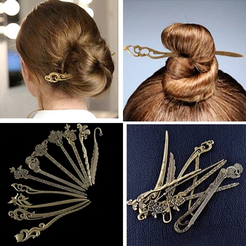 1Pcs Hairwear High Quality Sword Shape Alloy Pins Hot Fashion Chinese Style Hairpins For Women’s Hair Accessories