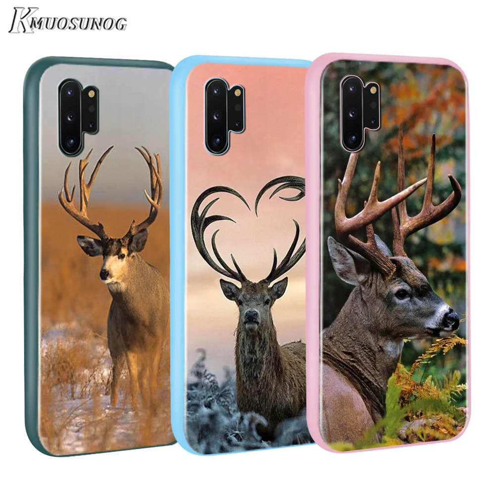 

Running deer buck stage Baseus Candy Color Cover for Samsung Galaxy Note 10 9 8 S11 S10 S9 S8 S7 Plus Edge Phone Case