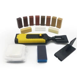 Kit d'Outils à Main de Réparation pour Stratifié, Système de Cire pour Plan de Travail au Sol, Plancher, Copeau, Rayures 