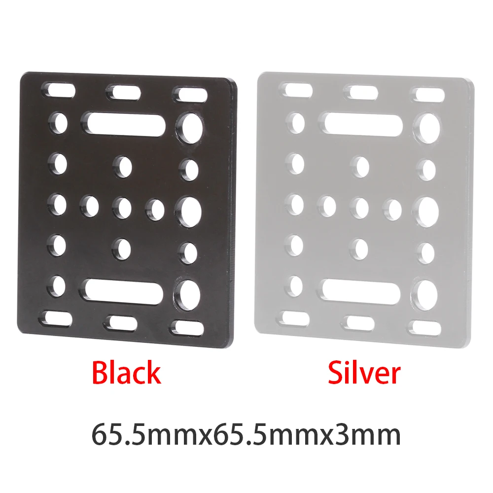 3D Printer Part Opensource V-Slot Gantry Plate 20mm Black Sand Blasting 65.5mmx65.5mmx3mm