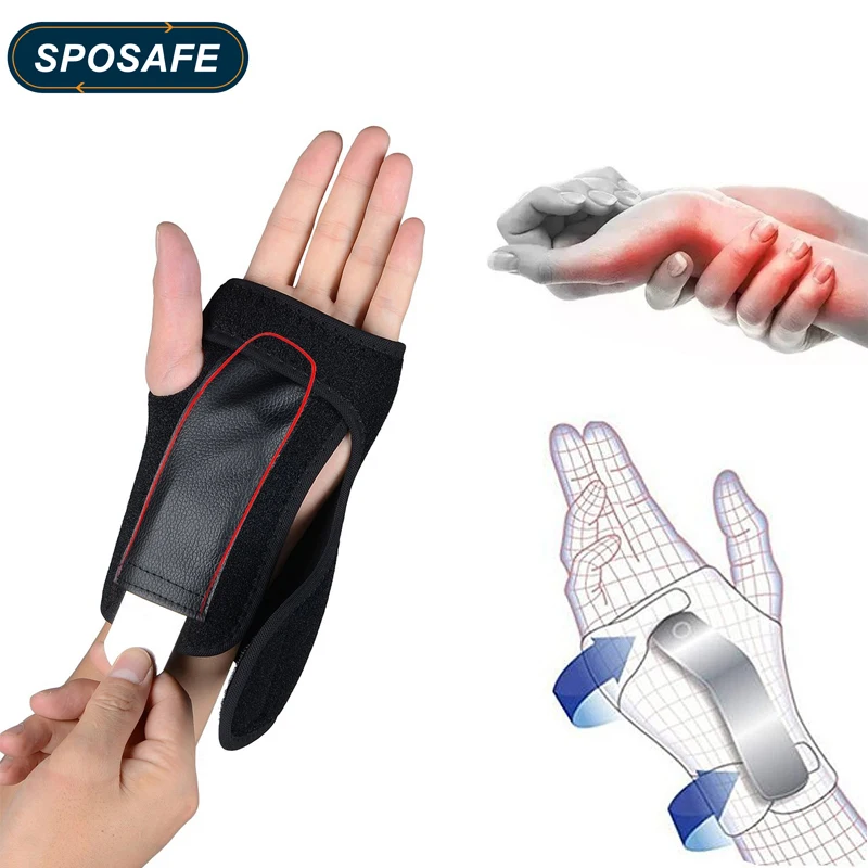 

SPOSAFE 1Pair Wrist Support Brace for Carpal Tunnel Tendonitis Sprains Weightlifting Arthritis Hand Brace Adjustable Wrap