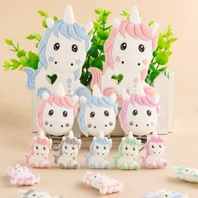 

Sunrony Animal Silicone Beads/Teether/ Clip Food Grade Safety BPA Free DIY Pacifier Chain Accessories Baby Teething Toys