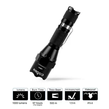 

Lb01 Outdoor Flashlight Ultra Bright Torch Xm-l U2 1000 Lumens Long Shot Camping Ligh Waterproof Zoomable Bicycle Light Use