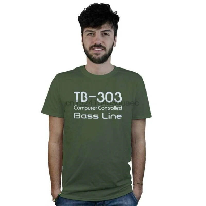Футболка TB 303 басовая линия maglietta Dj verde musica Acid House tecdance|Футболки| |